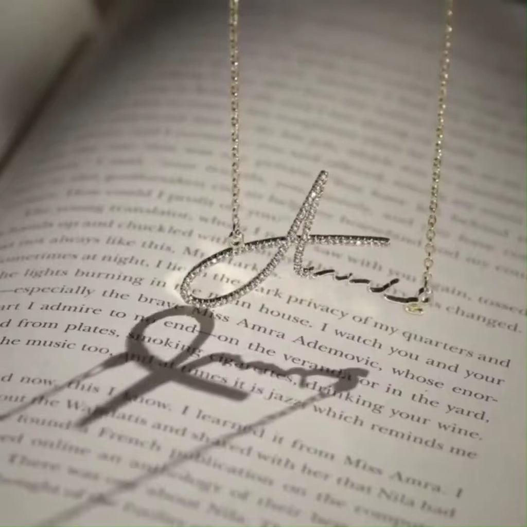 Stainless Steel Diamond Necklace - Name Customization