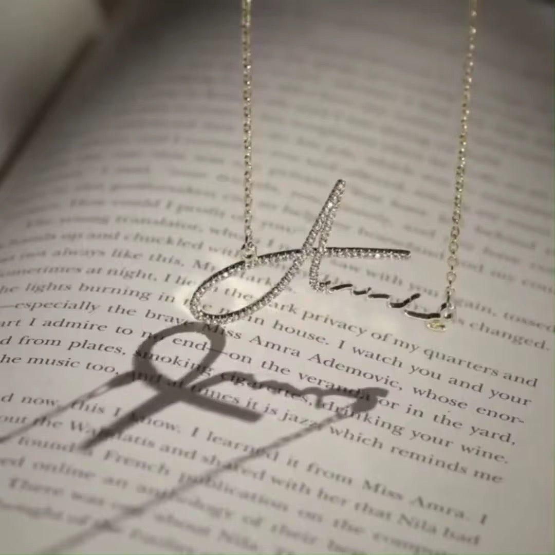 Stainless Steel Diamond Necklace - Name Customization