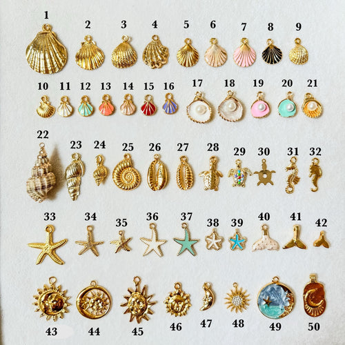 Build Your Own Custom Charm Necklace for Women, Gold Multi Charm Necklace, Vintage Chunky Necklace
