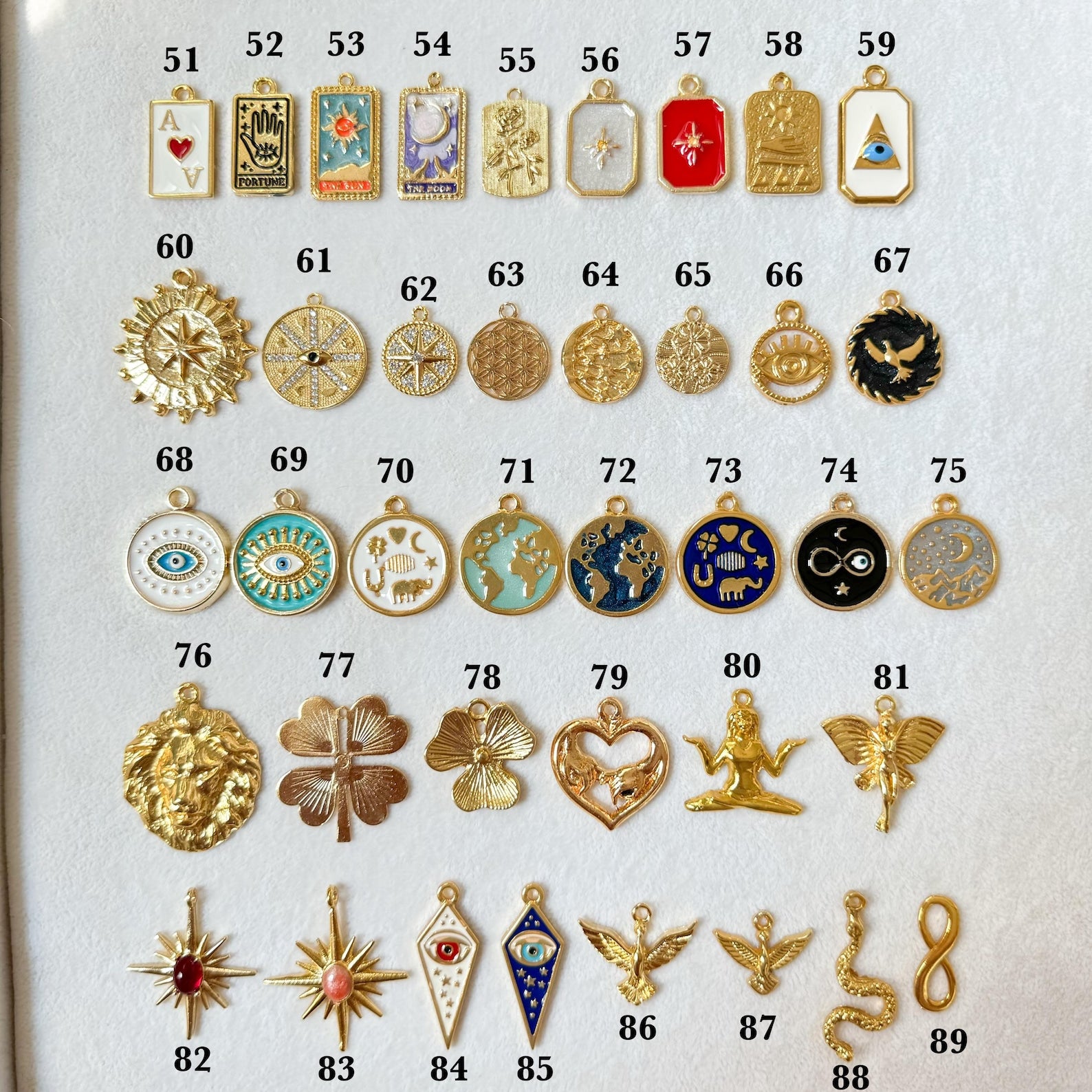 Build Your Own Custom Charm Necklace for Women, Gold Multi Charm Necklace, Vintage Chunky Necklace