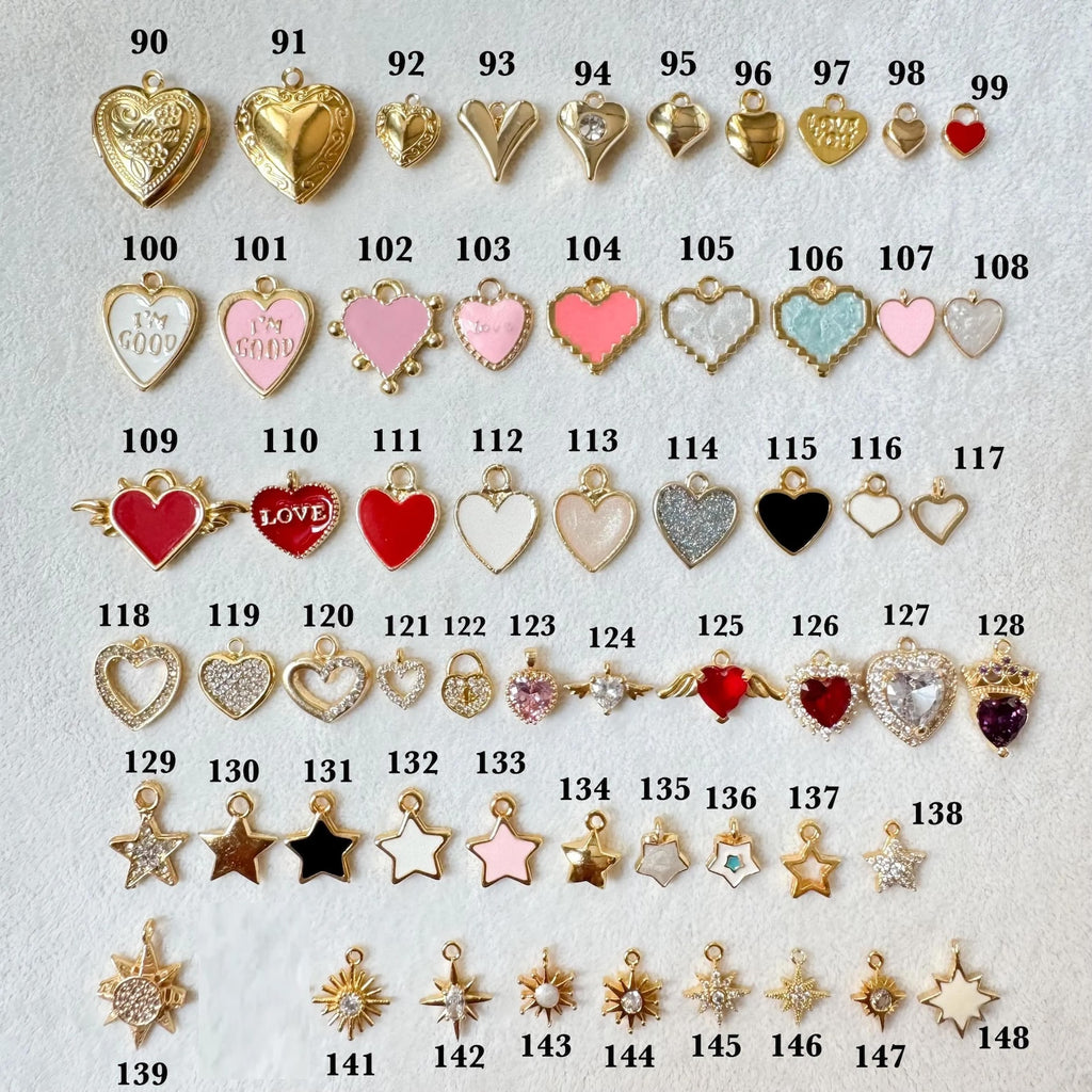 Build Your Own Custom Charm Necklace for Women, Gold Multi Charm Necklace, Vintage Chunky Necklace