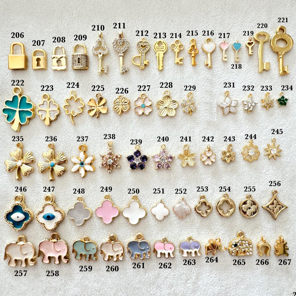 Build Your Own Custom Charm Necklace for Women, Gold Multi Charm Necklace, Vintage Chunky Necklace
