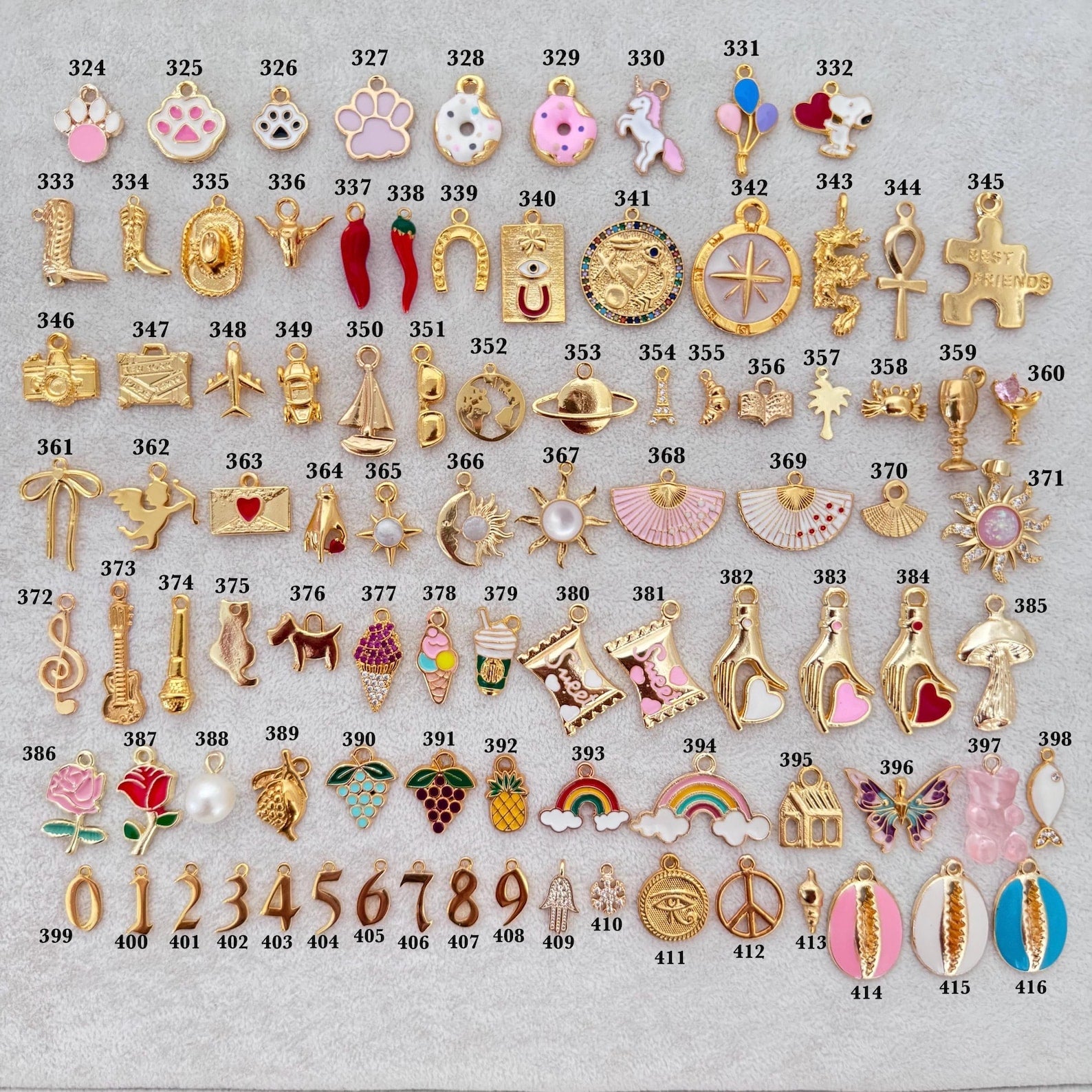 Build Your Own Custom Charm Necklace for Women, Gold Multi Charm Necklace, Vintage Chunky Necklace