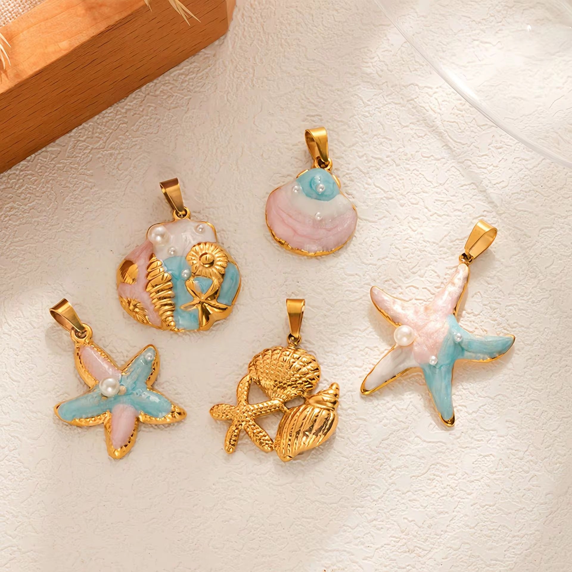 Blue Ocean Starfish Pendant Necklace