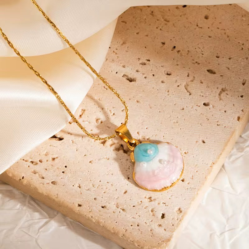 Blue Ocean Starfish Pendant Necklace