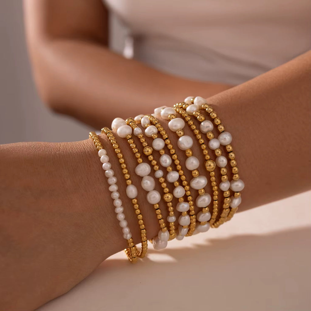 Round Ball Beads Freshwater Pearl Bracelet