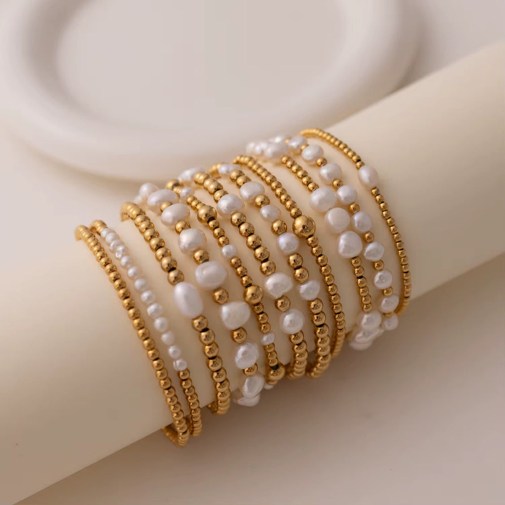 Round Ball Beads Freshwater Pearl Bracelet