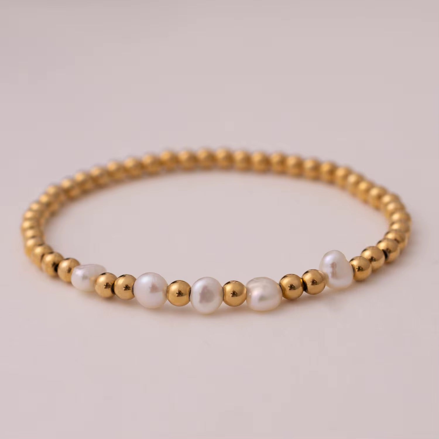 Round Ball Beads Freshwater Pearl Bracelet