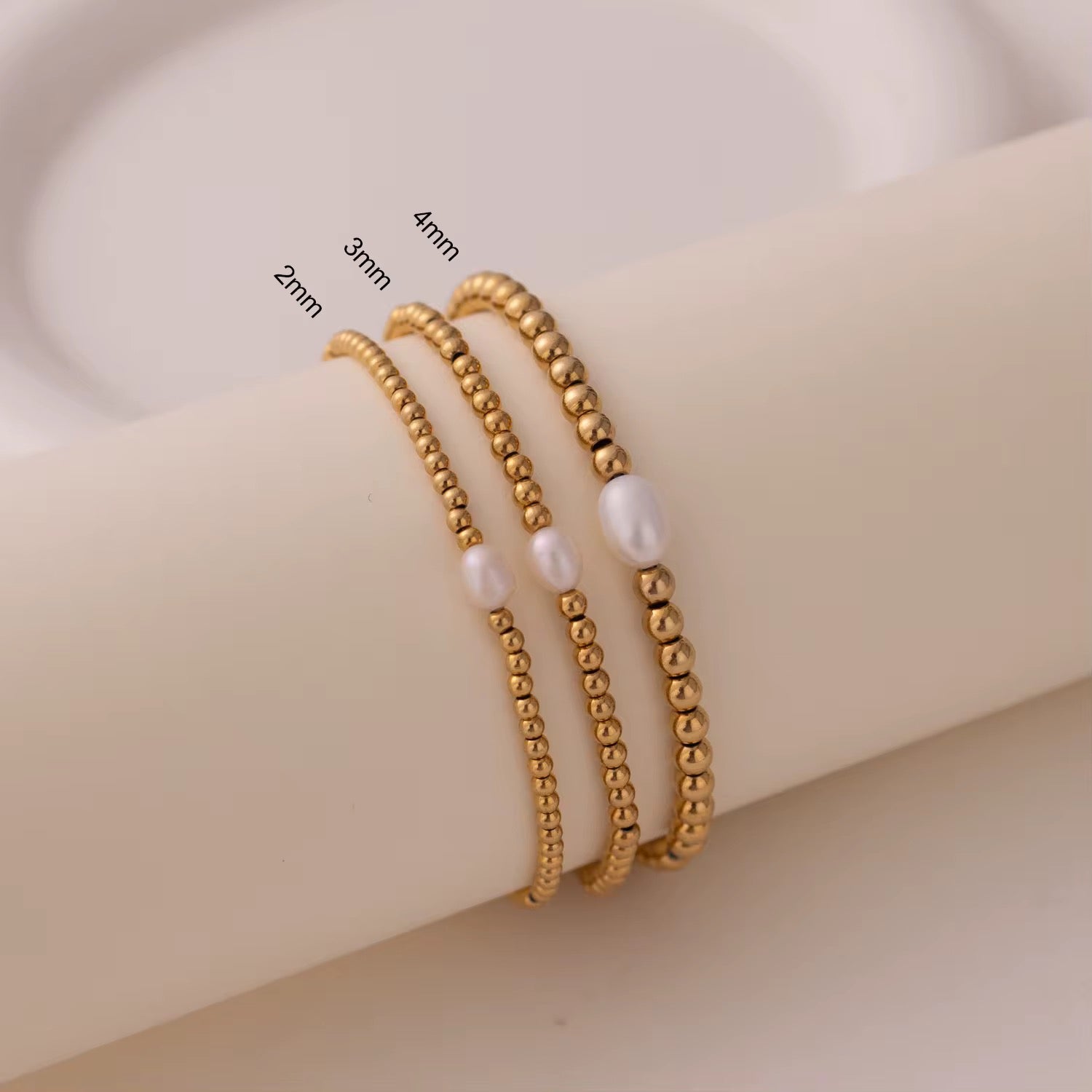 Round Ball Beads Freshwater Pearl Bracelet
