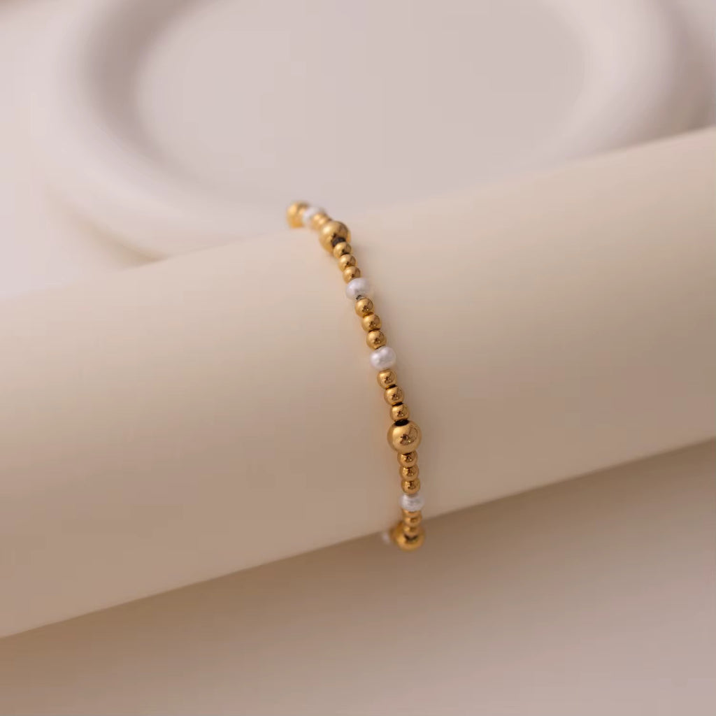Round Ball Beads Freshwater Pearl Bracelet