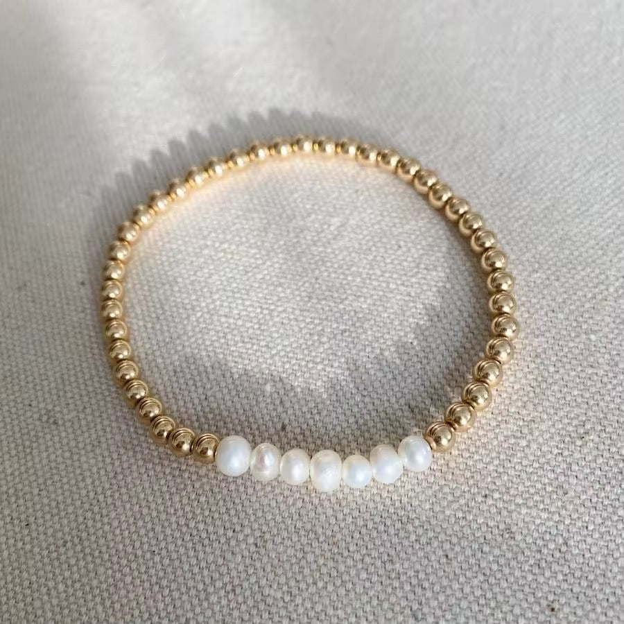 Pearl Hearts Bracelet Set