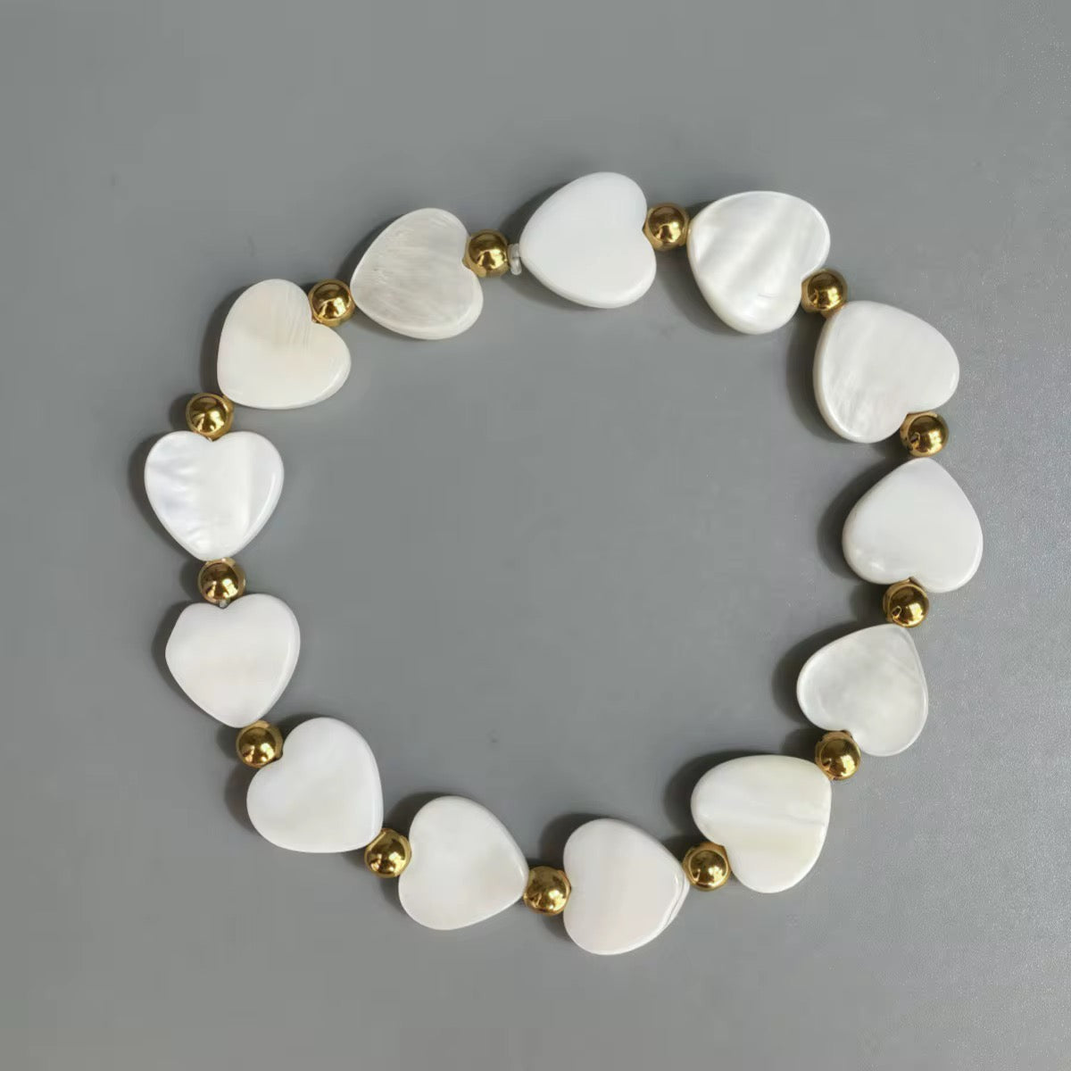 Pearl Hearts Bracelet Set