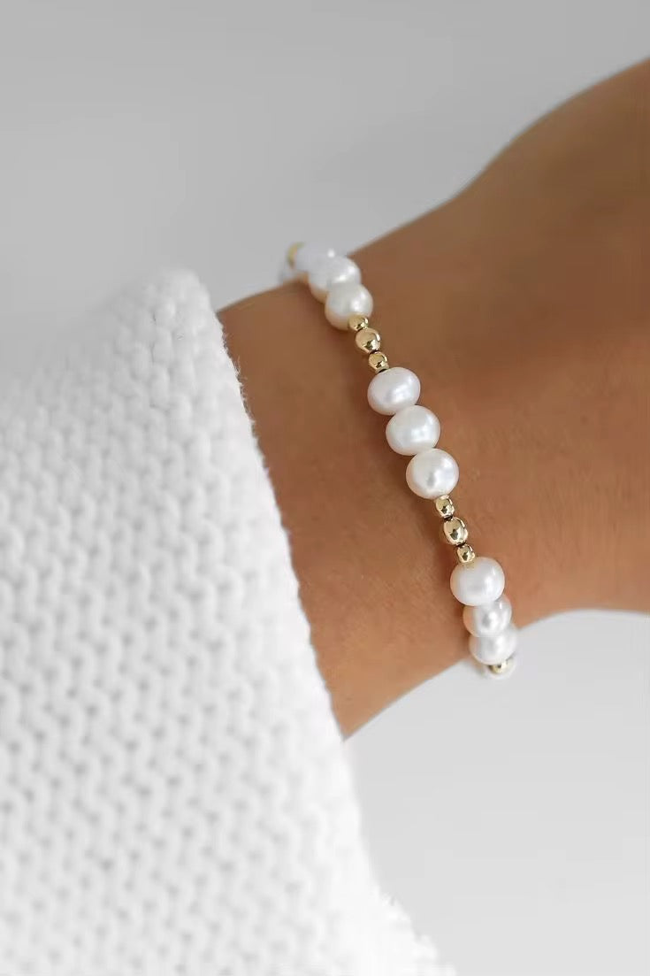 Pearl Hearts Bracelet Set